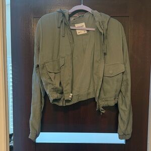 Women's Abercrombie Green Hooded Jacket